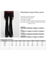 Black Gothic Wasteland Tassel Long Flared Pants for Women