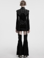 Black Gothic Two-Piece Set Fur Spliced Skirt with Leg Warmers