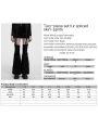 Black Gothic Two-Piece Set Fur Spliced Skirt with Leg Warmers