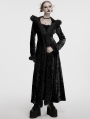Black Gothic Wasteland Fur Hooded Long Coat for Women