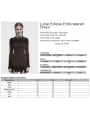 Coffee Gothic Decadent Lunar Eclipse Embroidered Knitted Short Dress