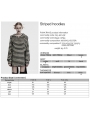 Black and White Gothic Striped Bunny Ear Hoodie Dress