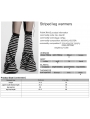 Black and White Gothic Striped Plush Leg Warmers