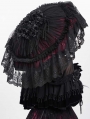 Black and Red Gothic Victorian Floral Lace Umbrella