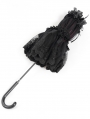 Black and Red Gothic Victorian Floral Lace Umbrella