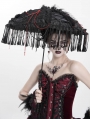 Black and Red Gothic Retro Bead Chain Tassel Umbrella