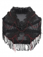 Black and Red Gothic Retro Bead Chain Tassel Umbrella