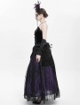 Black Gothic Beaded Lace Victorian Overbust Corset Top for Women