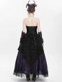 Black Gothic Beaded Lace Victorian Overbust Corset Top for Women