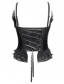 Black Gothic Beaded Lace Victorian Overbust Corset Top for Women