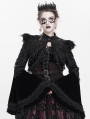 Black Gothic Lace Embroidery Velvet Bolero Short Jacket for Women
