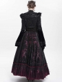 Black Gothic Lace Embroidery Velvet Bolero Short Jacket for Women