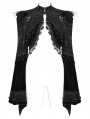 Black Gothic Lace Embroidery Velvet Bolero Short Jacket for Women