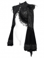 Black Gothic Lace Embroidery Velvet Bolero Short Jacket for Women