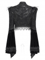 Black Gothic Lace Embroidery Velvet Bolero Short Jacket for Women