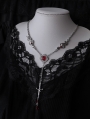 Silver Gothic Snake Wings Retro Cross Pendant Necklace