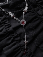 Silver Gothic Snake Wings Retro Cross Pendant Necklace