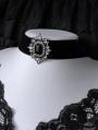 Black Gothic Retro Rhinestone Crystal Velvet Choker