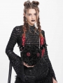 Black Gothic Batwing Round Devil Plush Bag