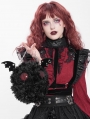 Black Gothic Batwing Round Devil Plush Bag