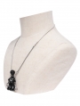 Black Gothic Punk Bondage Pendant Necklace