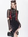 Black Gothic Metallic Skull Spliked Faux Leather Bag