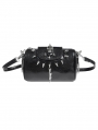 Black Gothic Metallic Skull Spliked Faux Leather Bag