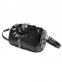 Black Gothic Metallic Skull Spliked Faux Leather Bag