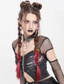 Black Gothic Skull Chain Pendant Faux Leather Choker