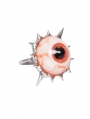 Silver Bloody Gothic Eyeball Ring