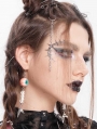 Silver Eyeball Bead Mermaid Earrings