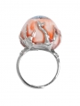 Silver Blue Gothic Eyeball Ring