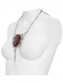 Silver Retro Cross Chain Pendant Necklace