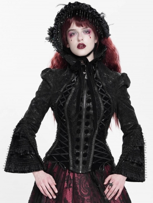 Black Vi../upload/20250715/CTorian Gothic Bell Sleeve Short Jacket for Women
