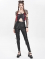 Black Gothic Punk Lace-Up Slim Fi../upload/20250715/TTed Pants for Women