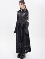 Black Gothic Punk Cut Out Long Sleeve Shirt for Women