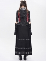Black Gothic Punk Cut Out Long Sleeve Shirt for Women