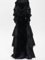 Black Gothic Velvet Layered Ruffle Trim Fi../upload/20250715/SHTail Maxi Skirt