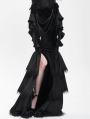 Black Gothic Velvet Layered Ruffle Trim Fi../upload/20250715/SHTail Maxi Skirt