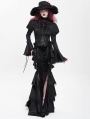 Black Gothic Velvet Layered Ruffle Trim Fi../upload/20250715/SHTail Maxi Skirt