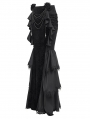 Black Gothic Velvet Layered Ruffle Trim Fi../upload/20250715/SHTail Maxi Skirt