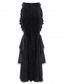Black Gothic Velvet Layered Ruffle Trim Fi../upload/20250715/SHTail Maxi Skirt