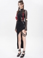 Black Gothic Punk Cut Out Asymmetric Long Sleeve Fi../upload/20250715/SHTail Dress