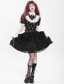 Black Gothic Ruffle Lace Tiered Short Skirt