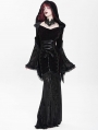 Black and Red Gothic Vampire Embroidered Velvet Hooded Fi../upload/20250715/SHTail Maxi Dress