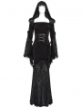 Black and Red Gothic Vampire Embroidered Velvet Hooded Fi../upload/20250715/SHTail Maxi Dress