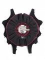 Black and Red Gothic Embroidery Rose Applique Headwear