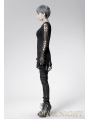 Black Long Sleeves Breezy Outfit Gothic Sweater for Women