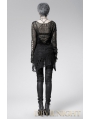 Black Long Sleeves Breezy Outfit Gothic Sweater for Women