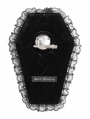 Black Gothic Cross Lace Frilly Coffin Headwear